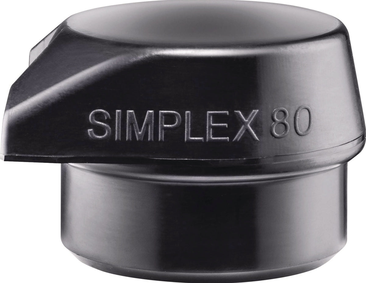 HALDER Schonhammerkopf Gummi schwarz mittelhart Ø 60 mm mit Standfuß für SIMPLEX-Schonhammer