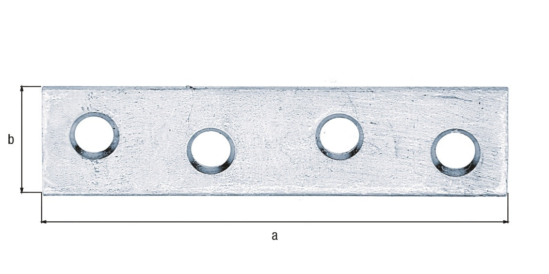 GAH Flachverbinder Stahl sendzimirverzinkt 120 x 16 mm, 4 Löcher, 1,75 mm – 100 Stück