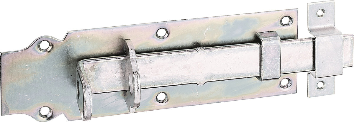 GAH Schlossriegel 140 mm Stahl galv. verzinkt dickschichtpassiviert mit flachem Griff und Schlaufe