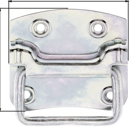 GAH Kistengriff Stahl galv. verz. 104 x 80 mm, 4 Löcher