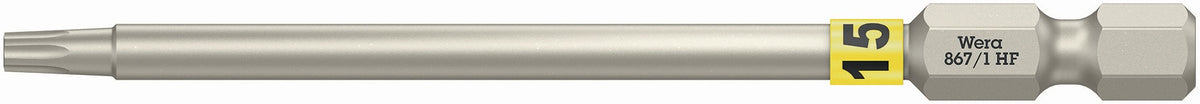WERA Bit 867 TORX® HF 1/4 Zoll TX 10, 89 mm mit Farbleitsystem und Haltefunktion