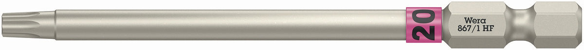 WERA Bit 867 TORX® HF 1/4 Zoll TX 10, 89 mm mit Farbleitsystem und Haltefunktion