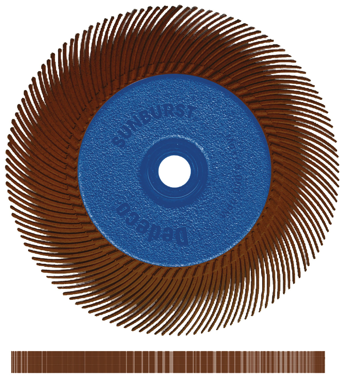 TYROLIT Radialbürste SUNBURST Ø152 mm – Alox/Korund Körnung 80 für Schleifbock