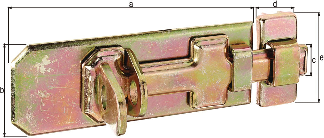 GAH Sicherheits-Schlossriegel 80 mm Stahl galvanisch verzinkt dickschichtpassiviert