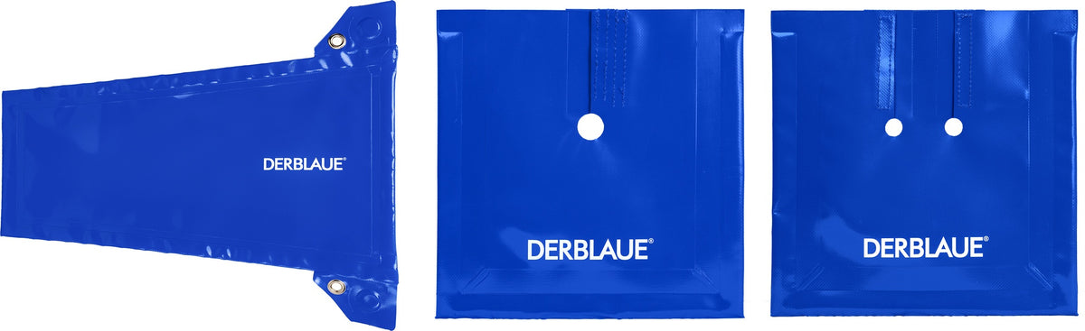 DER BLAUE AQ Helfer Set – Rutsche, Einfach-Rosette & Doppel-Rosette für Flachheizkörper