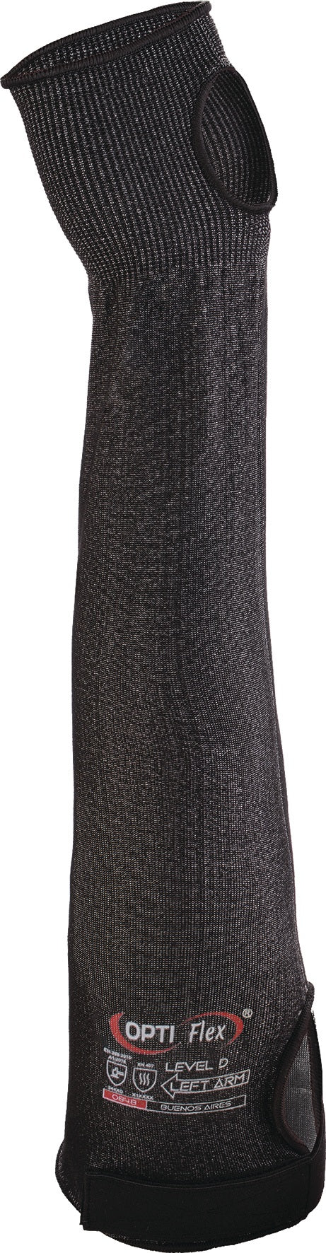 OPTIFLEX Armschützer BUENOS AIRES 45 cm schwarz-melange EN388/EN407 PSA II – 10 Paar