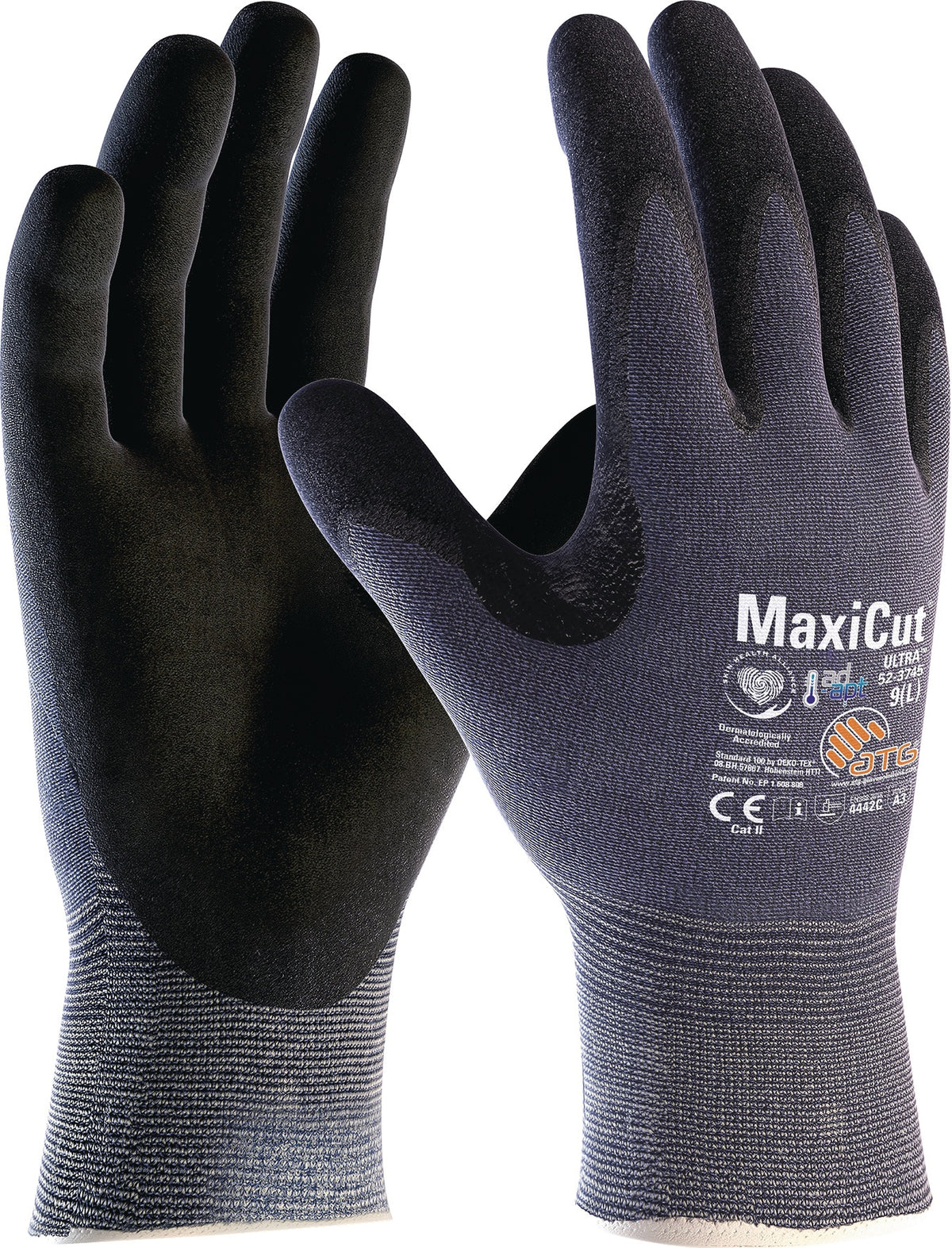 Schnittschutzhandschuhe MaxiCut® Ultra™ AD-APT® 52-3745 von ATG – Größe 8, blau, EN388, PSA II