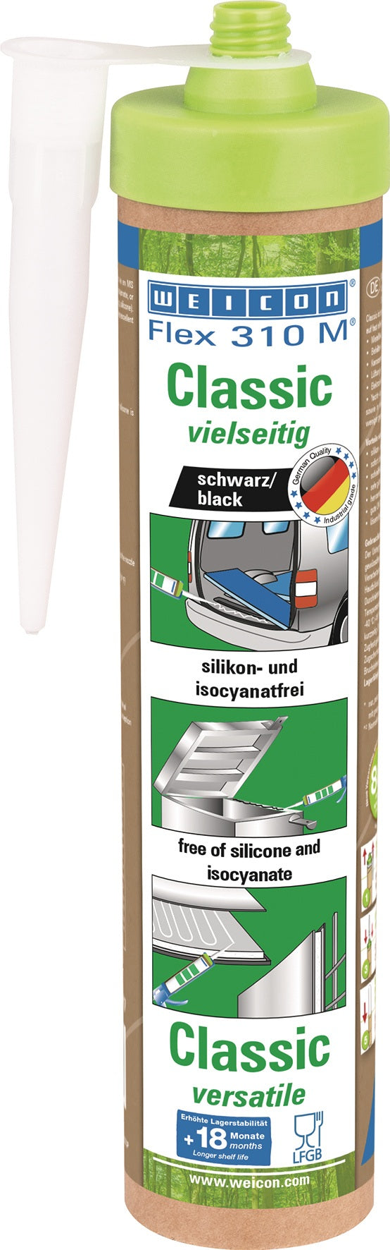 WEICON Flex 310 M® Classic Kleb- und Dichtstoff weiß 310 ml – 12 Stück