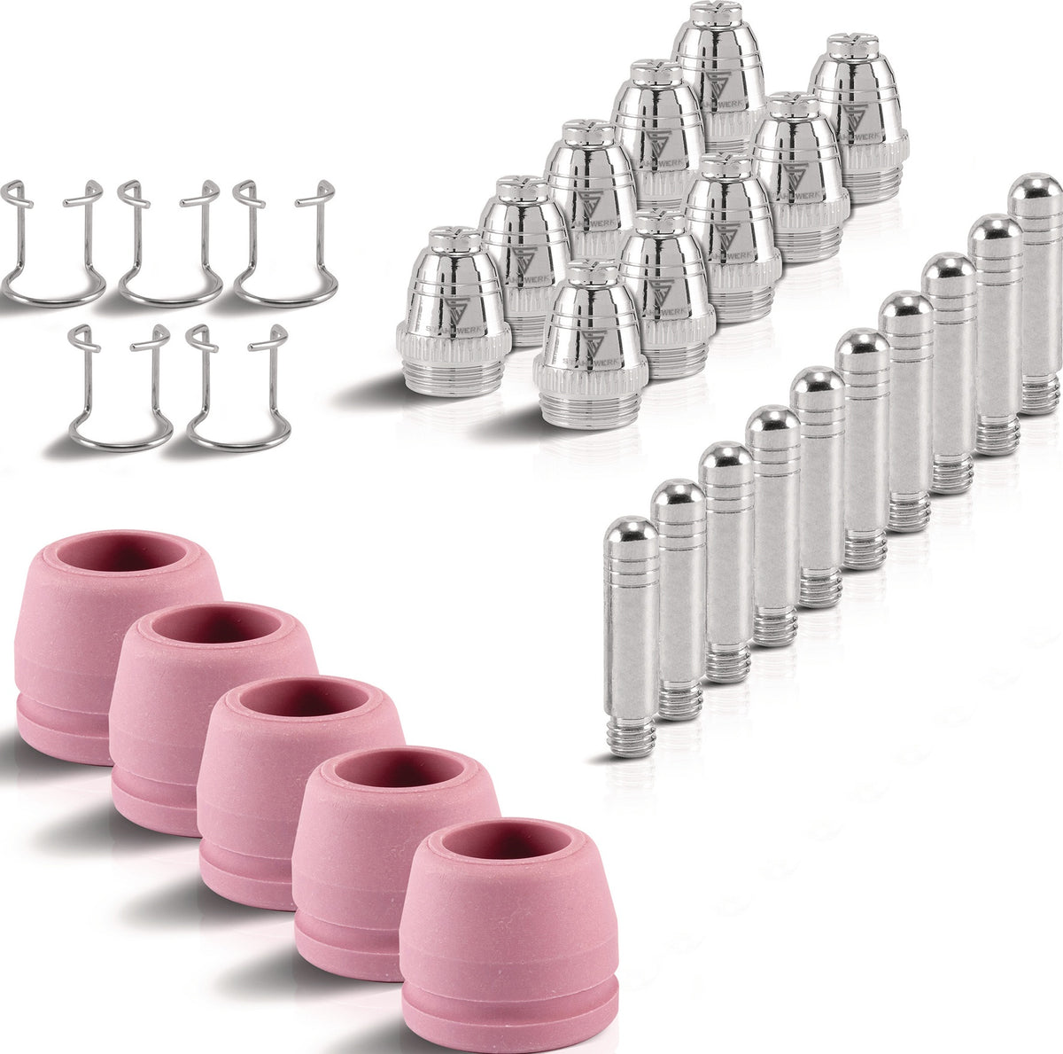 STAHLWERK Verschleißteil-Set für Plasma-Brenner P-60, 30-teilig, hohe Standzeit