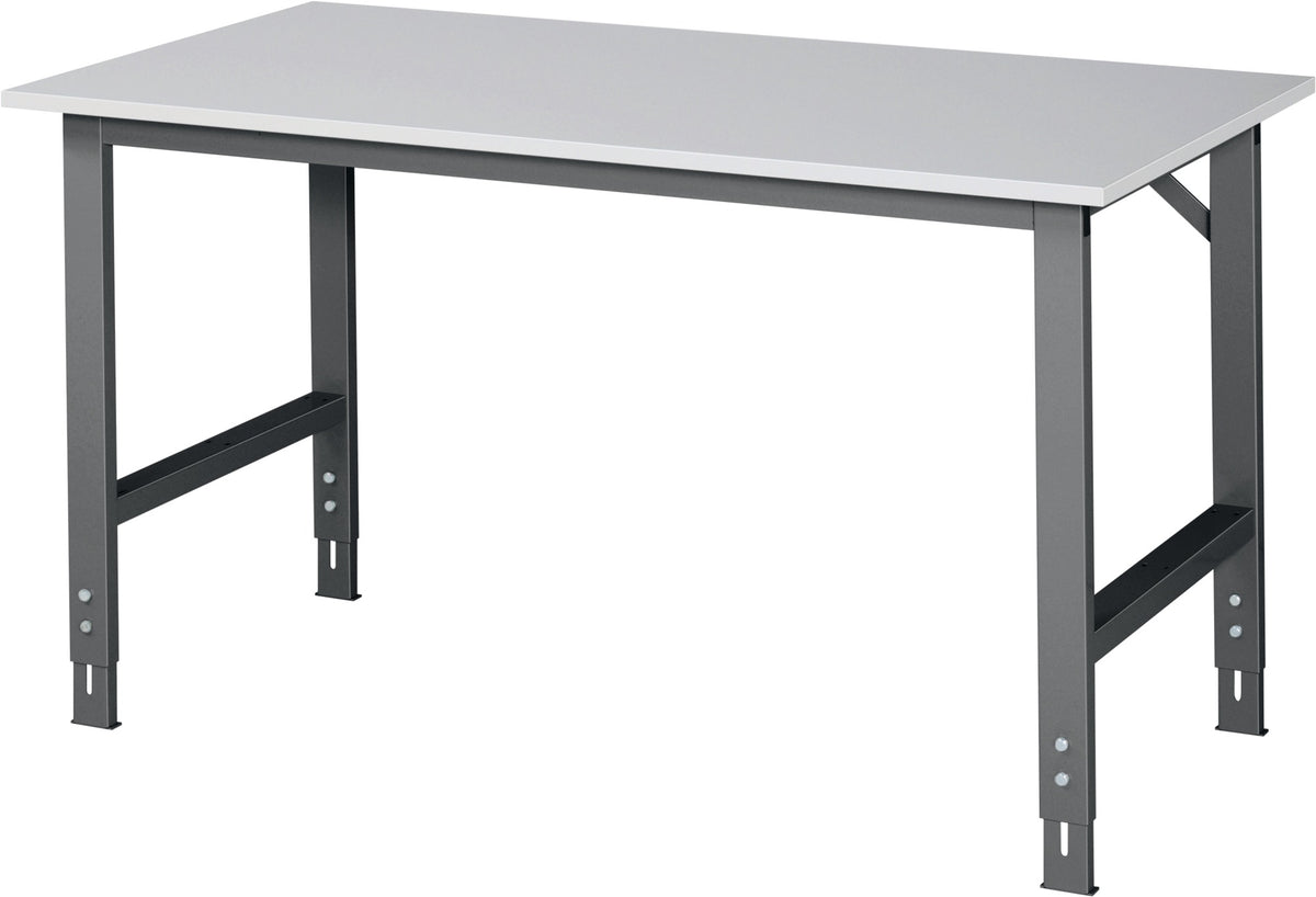 RAU Werktisch Tom 1500 mm Melaminplatte höhenverstellbar 500 kg anthrazitgrau