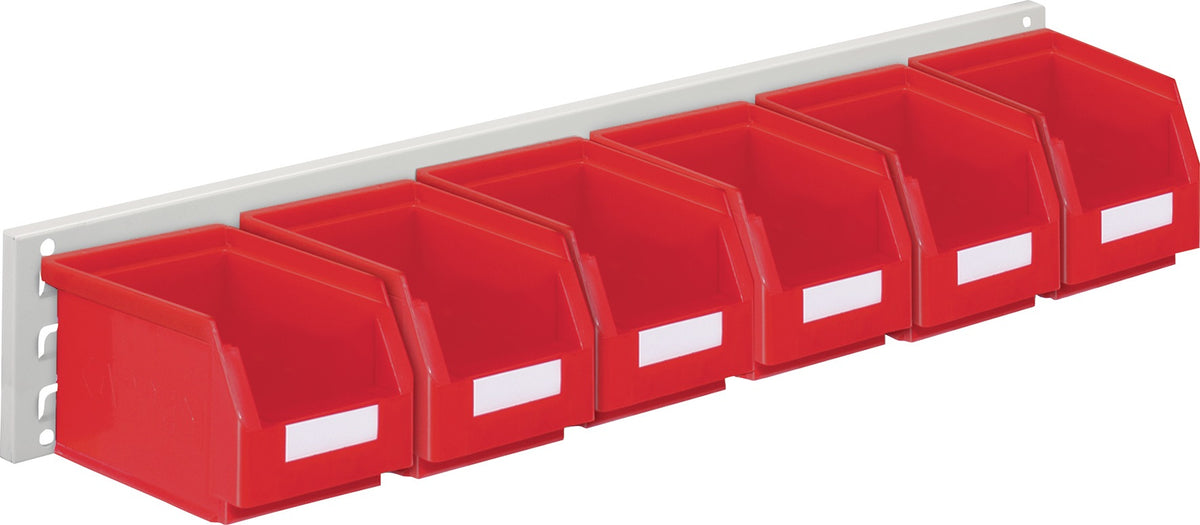 RASTERPLAN Sichtlagerkastenset 920x250x140 mm Stahlblech/Polyethylen blau