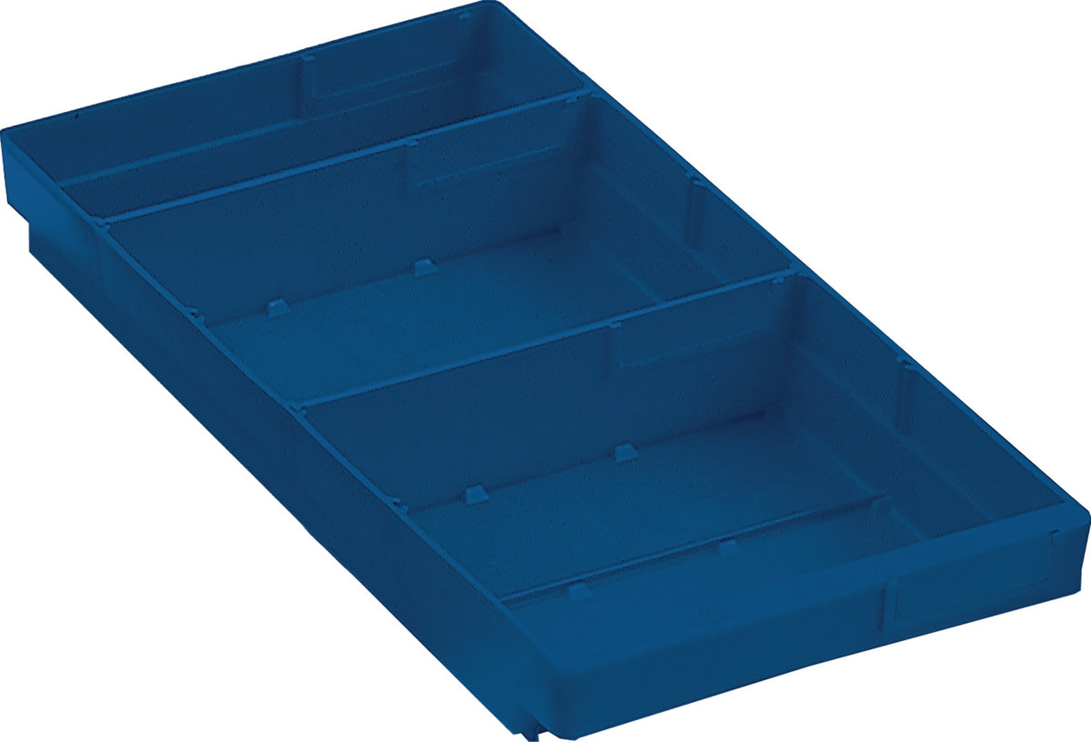 RASTERPLAN Regalkasten 300x120x65 mm blau aus PP – variabel mit Trennwänden