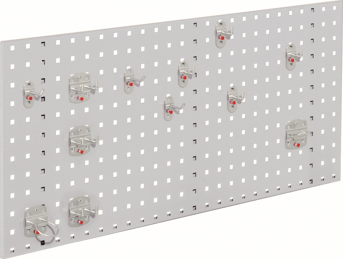 RASTERPLAN Lochplatte B450xL1000mm lichtgrau RAL 7035 12-teilig mit Werkzeughaltern