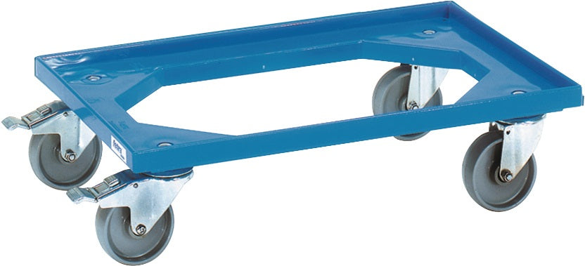 FETRA Kistenroller 250 kg Tragfähigkeit ABS-Kunststoff blau L605xB405mm
