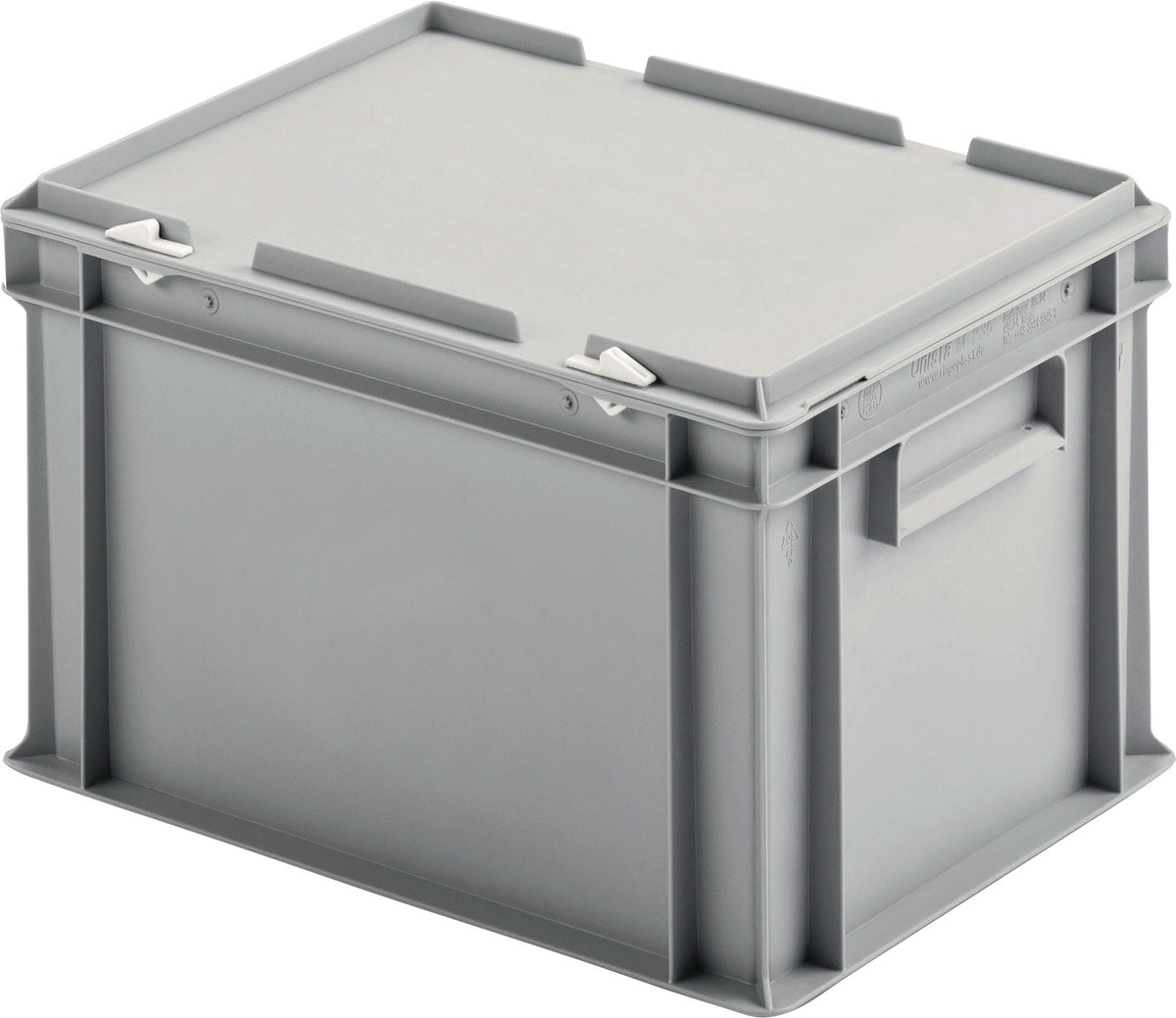 Ringoplast Kunststoffkoffer UNISTA grau 11l mit Scharnierdeckel und Klemmfeder 400x300x132 mm