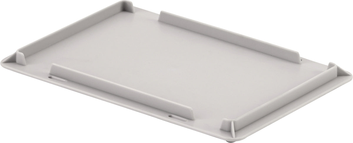 UNISTA Auflagedeckel 300x200 mm hellgrau – Passgenauer Deckel aus Polypropylen für Transportstapelkästen