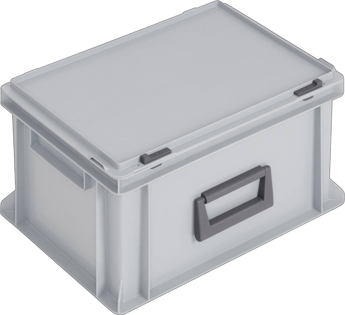 LOCKWEILER Kunststoffkoffer 10 l PP grau 400x300x133 mm mit Schiebeverschluss