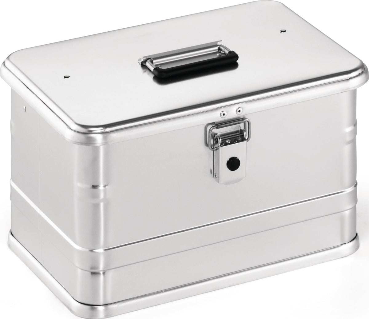 NORDWEST Aluminiumbox 29 l mit Klapphebelverschlüssen und Bohrungen – robuste Transportbox