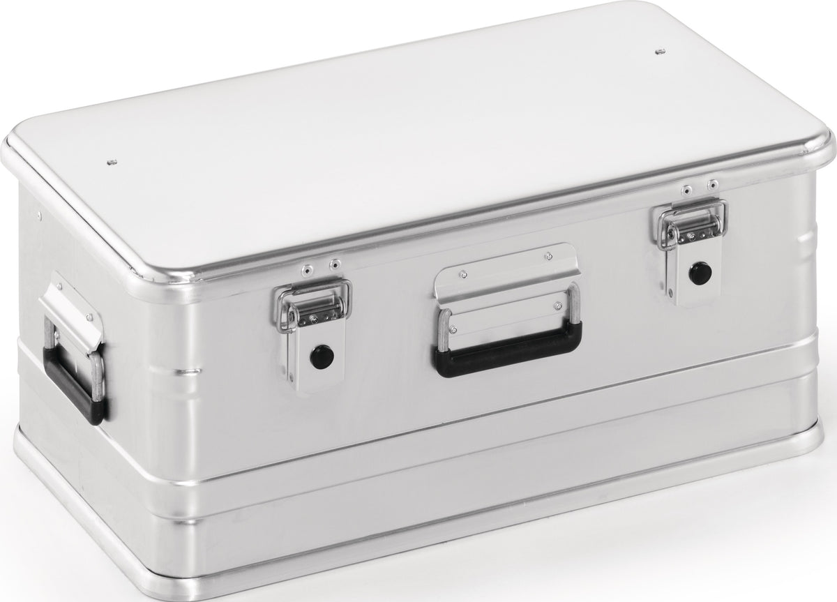 NORDWEST Aluminiumbox 29 l mit Klapphebelverschlüssen und Bohrungen – robuste Transportbox