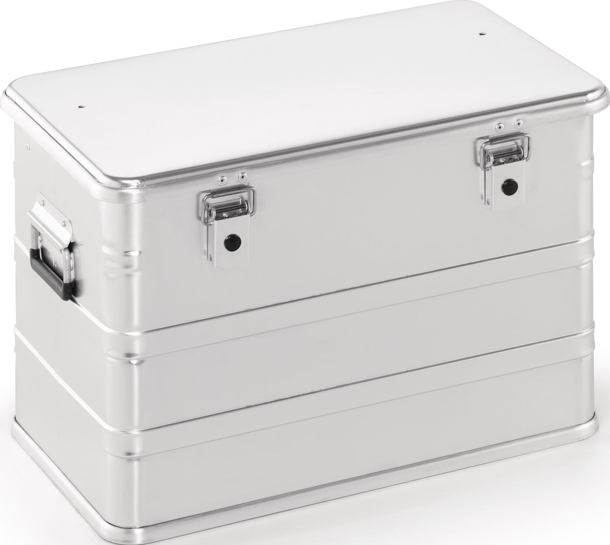 NORDWEST Aluminiumbox 29 l mit Klapphebelverschlüssen und Bohrungen – robuste Transportbox