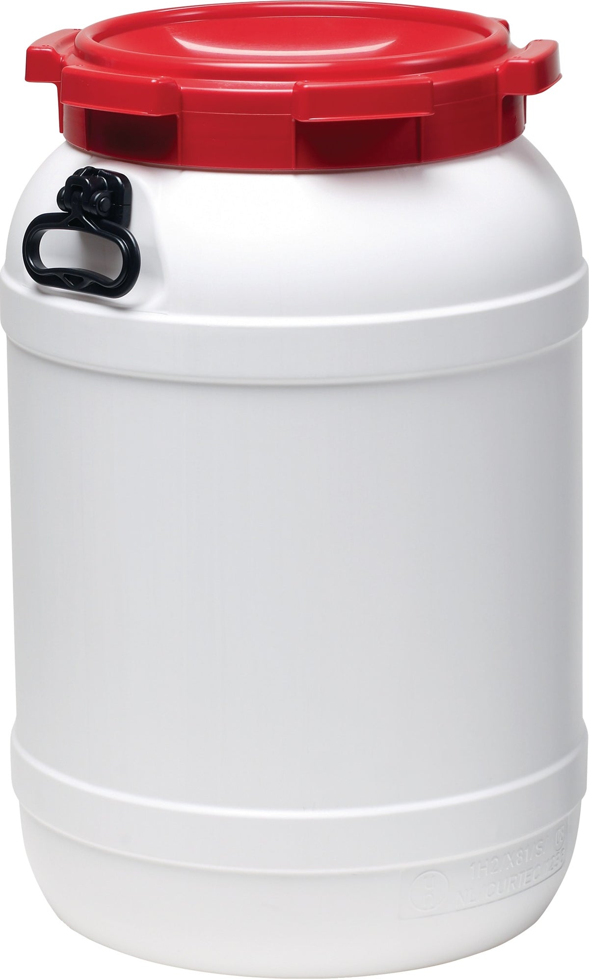 CurTec Weithalsfass 6,0 l PE weiß mit rotem Deckel – UN-X-zertifiziert, luft- und wasserdicht