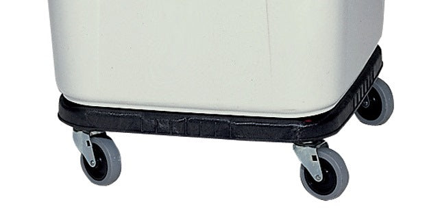 RUBBERMAID Fahrgestell für Mehrzweckbehälter 105/151,5 l – Kunststoff, schwarz, eckig, mit 4 Lenkrollen