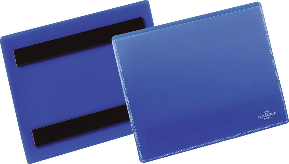 DURABLE Etikettentasche B100xH38mm blau magnetisch 50 Stück