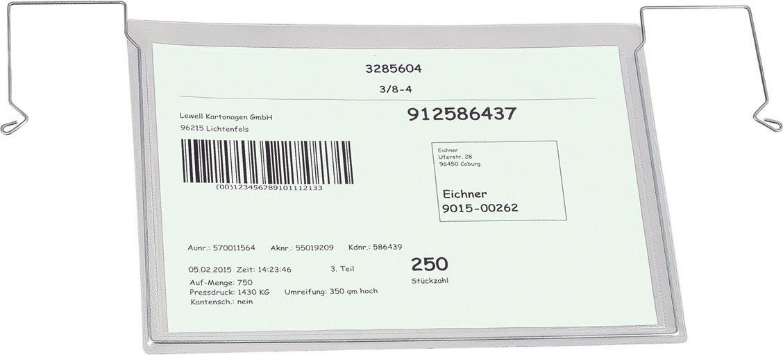 EICHNER Dokumententasche DIN A5 quer mit flexiblem Drahtbügel