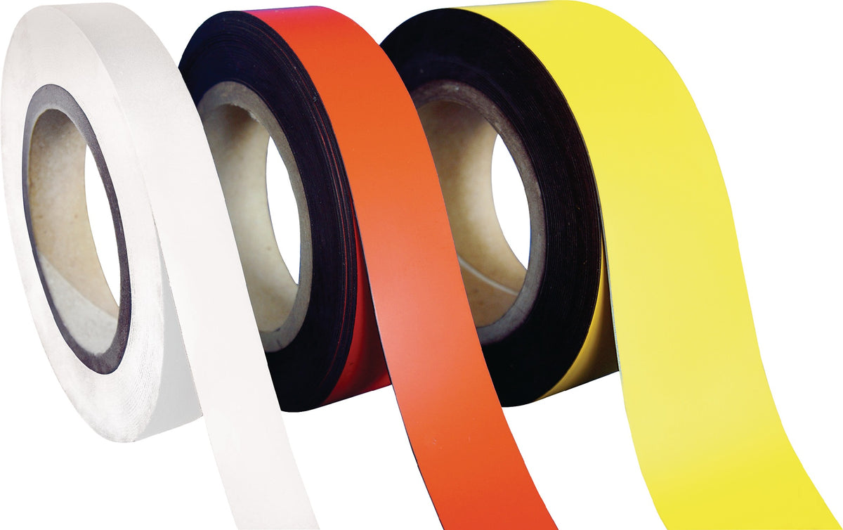 EICHNER Magnetband 50 mm x 10 m weiß – beschriftbar, individuell zuschneidbar, 0,9 mm