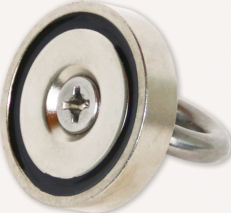 EICHNER Neodymmagnet Ø 25 mm mit Öse, verzinkt, 5 Stück – Haftkraft 190 N