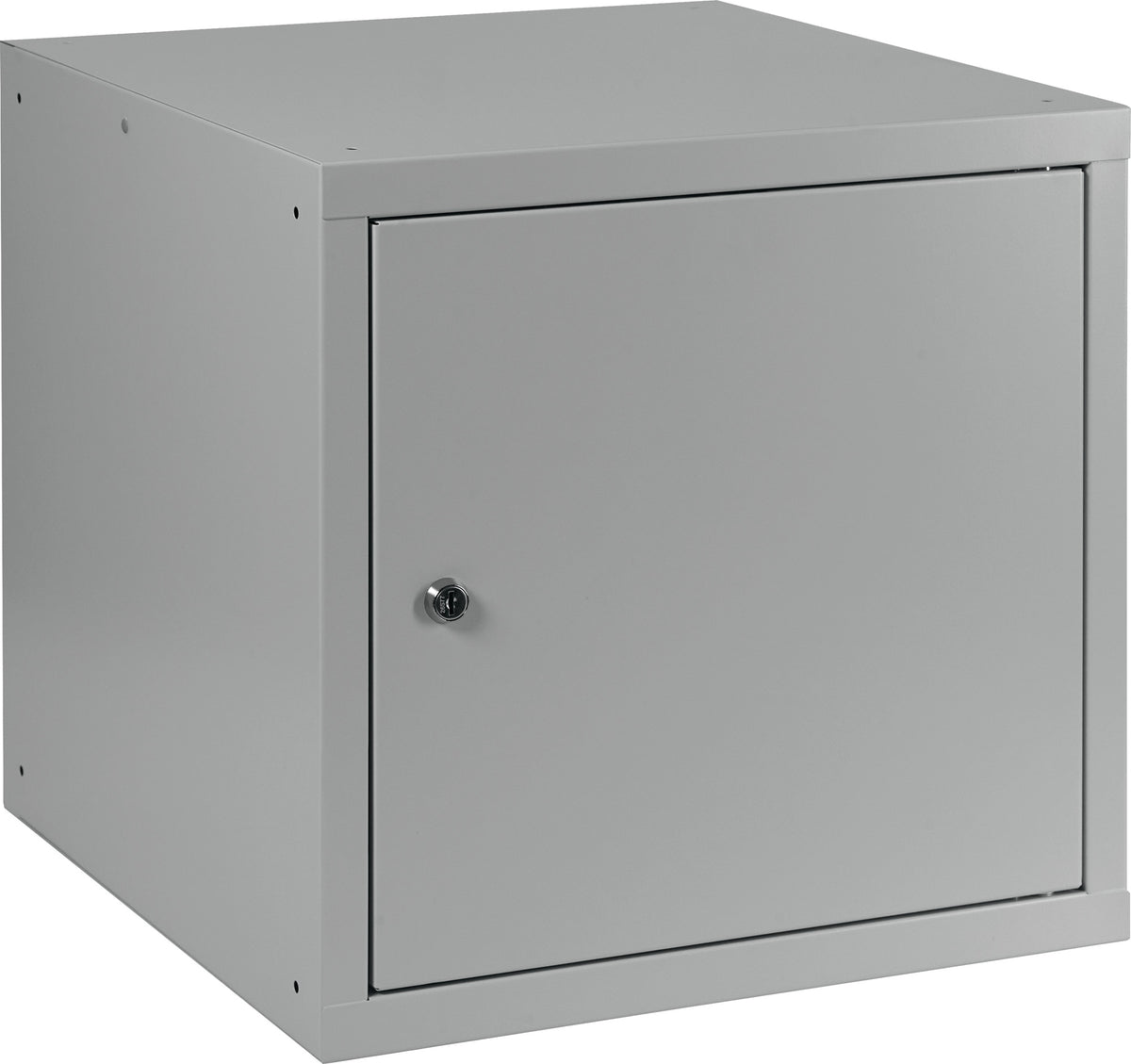 NORDWEST Schließfachschrank 1 Abteil 450x450x450 mm lichtgrau Stahlblech abschließbar