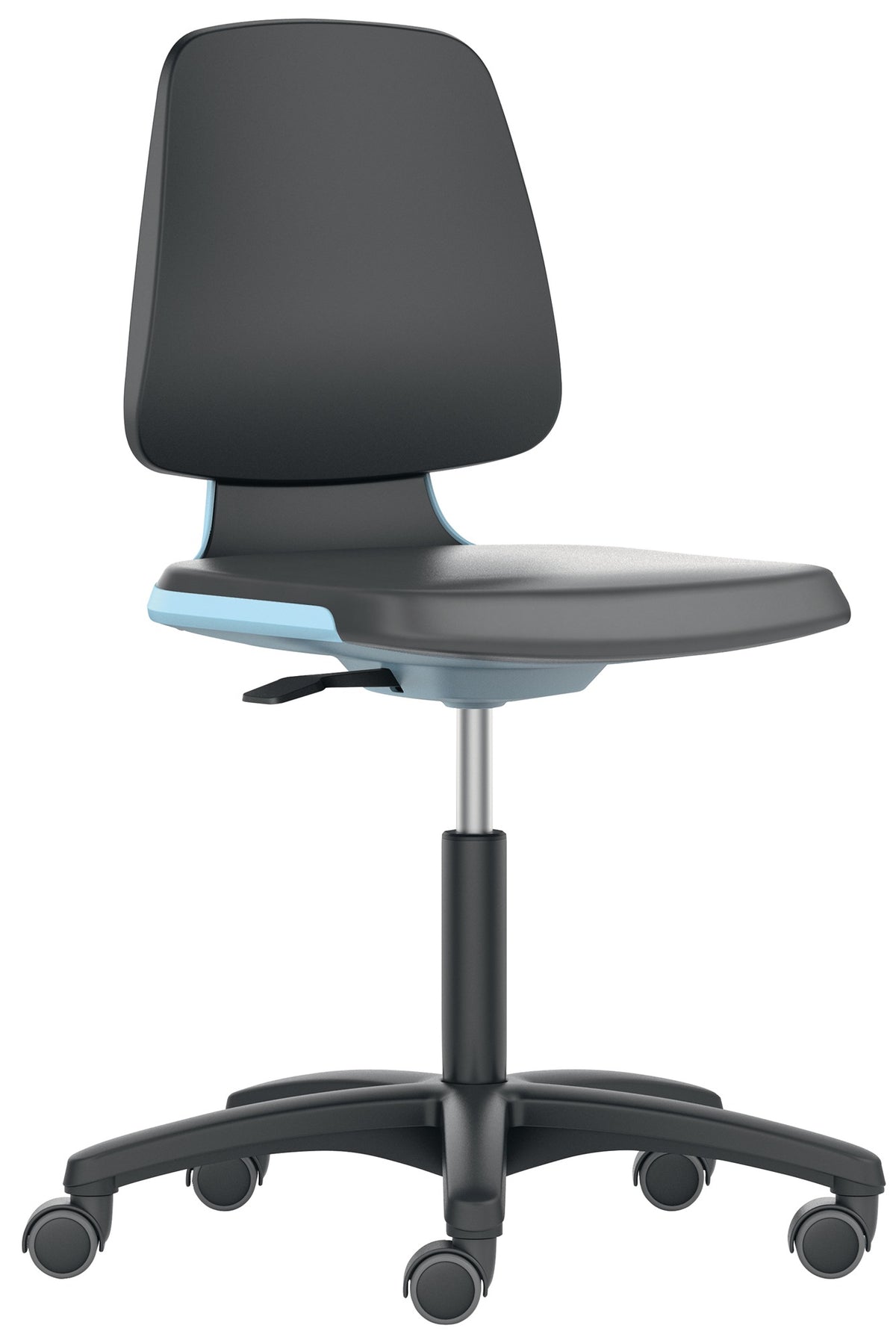 BIMOS Arbeitsdrehstuhl Labsit RL mit Sitzschale blau, Integralschaumpolster schwarz, 450-650 mm