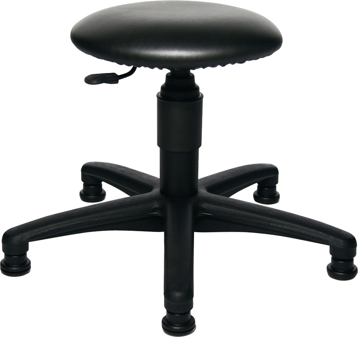 TOPSTAR Drehhocker mit Kunstlederpolster & Bodengleitern – Sitzhöhe 390-520 mm