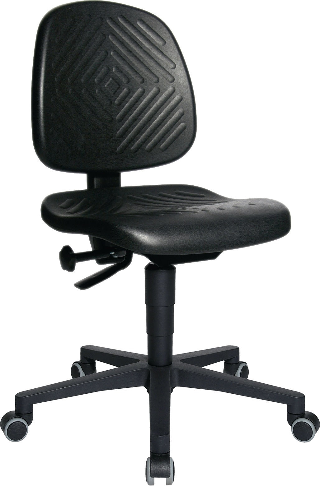 TOPSTAR Arbeitsdrehstuhl TEC 40 mit Polyurethanschaum, Permanentkontakt und Sicherheits-Doppelrollen