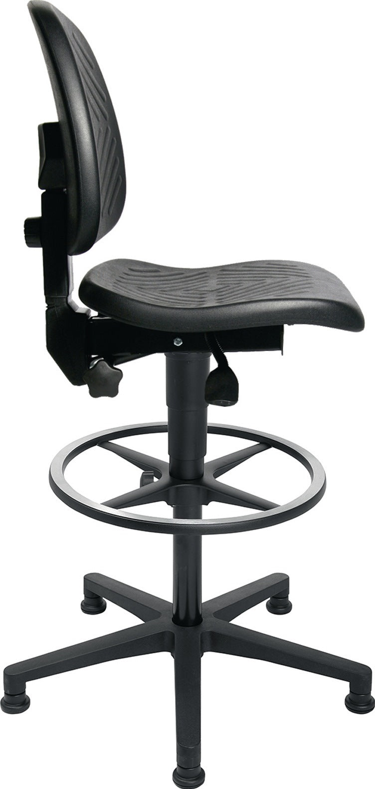 TOPSTAR Arbeitsdrehstuhl TEC 40 mit Polyurethanschaum, Permanentkontakt und Sicherheits-Doppelrollen