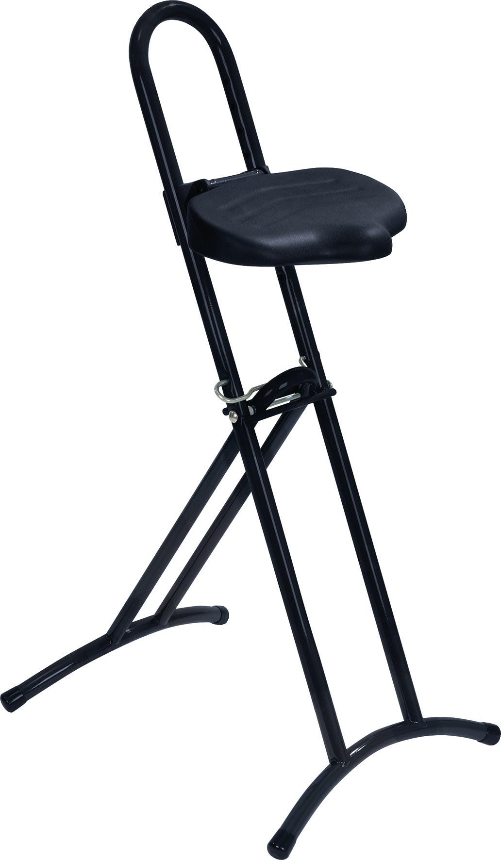 LOTZ Stehhilfe Integralschaum Sitz mit Höhenverstellung 610-860 mm, lichtgraues Stahlrohrgestell