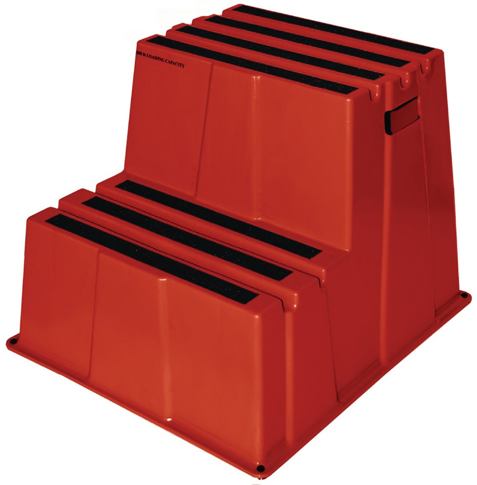 Twinco Solution Schwerlasttritt 1 Stufe rot – 260 kg Belastbarkeit, rutschfest, UV-stabil
