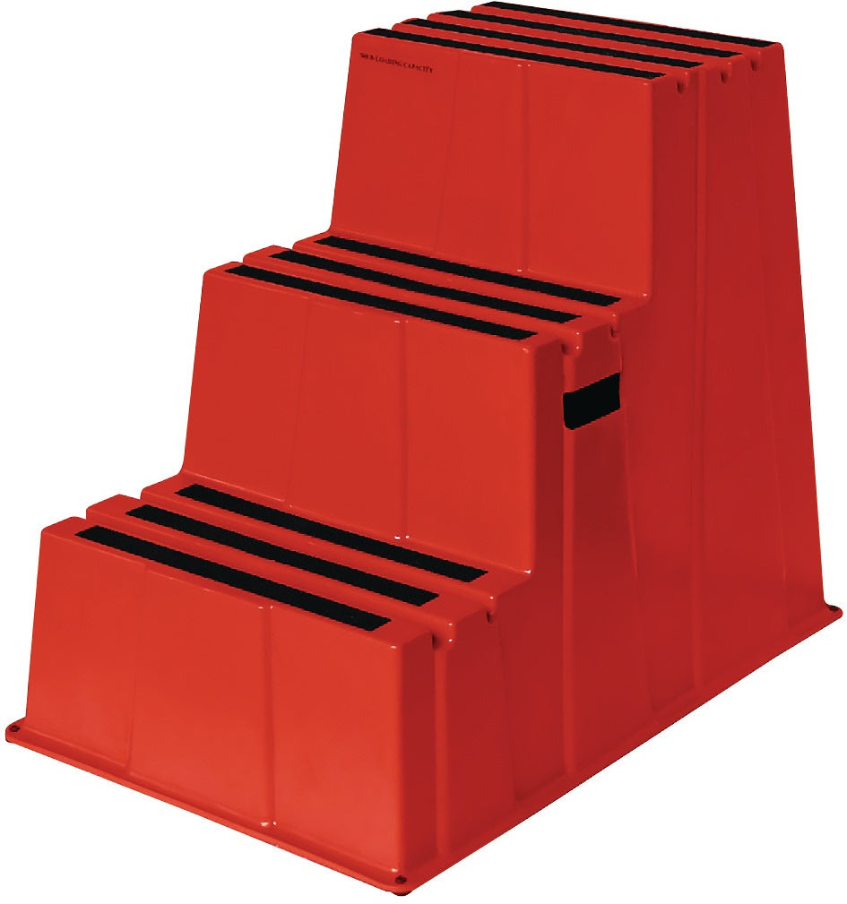Twinco Solution Schwerlasttritt 1 Stufe rot – 260 kg Belastbarkeit, rutschfest, UV-stabil