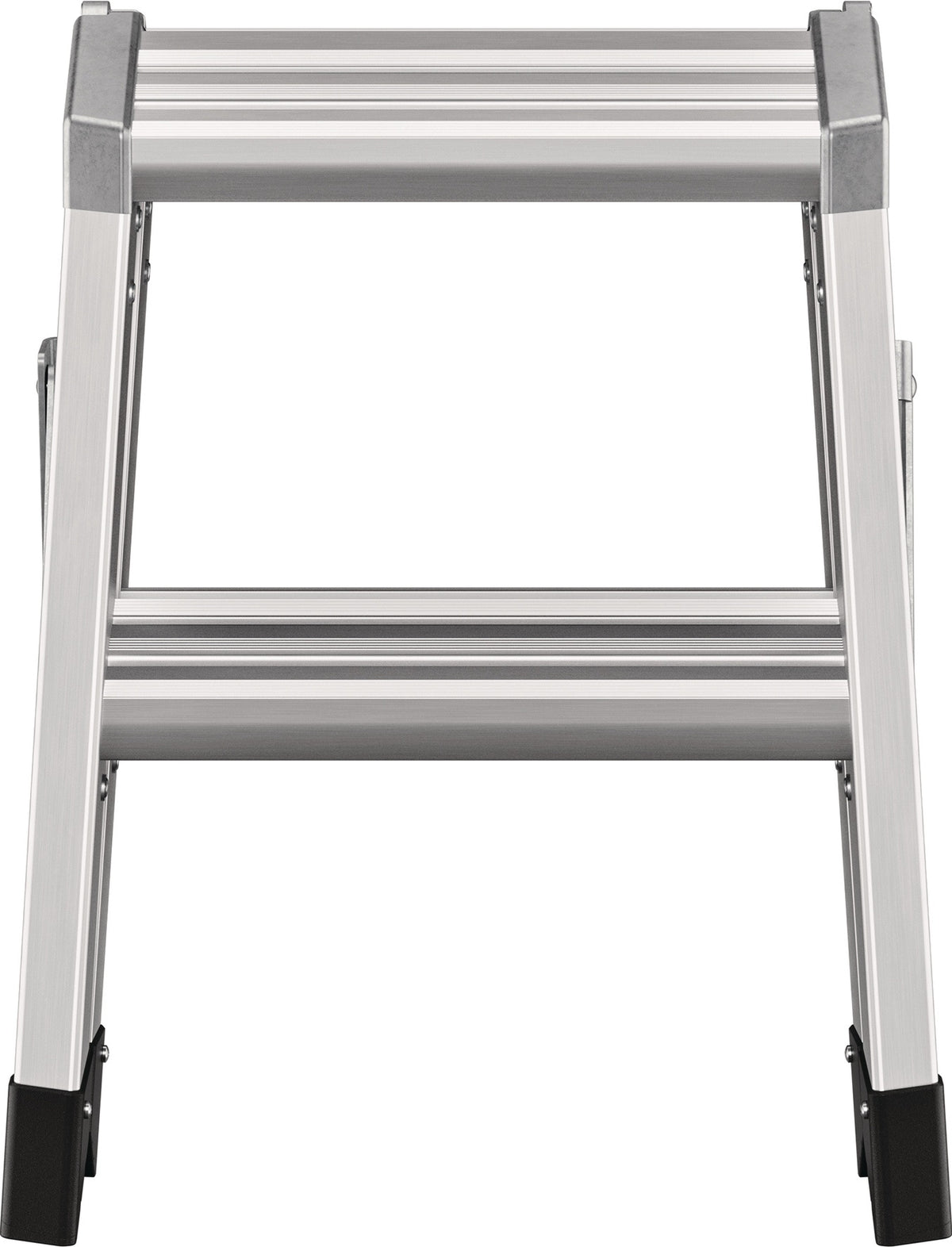 HAILO Stahlrohr-Tritt Master D80 mit 2 Stufen und Plattform, 470 mm Arbeitshöhe, Aluminium