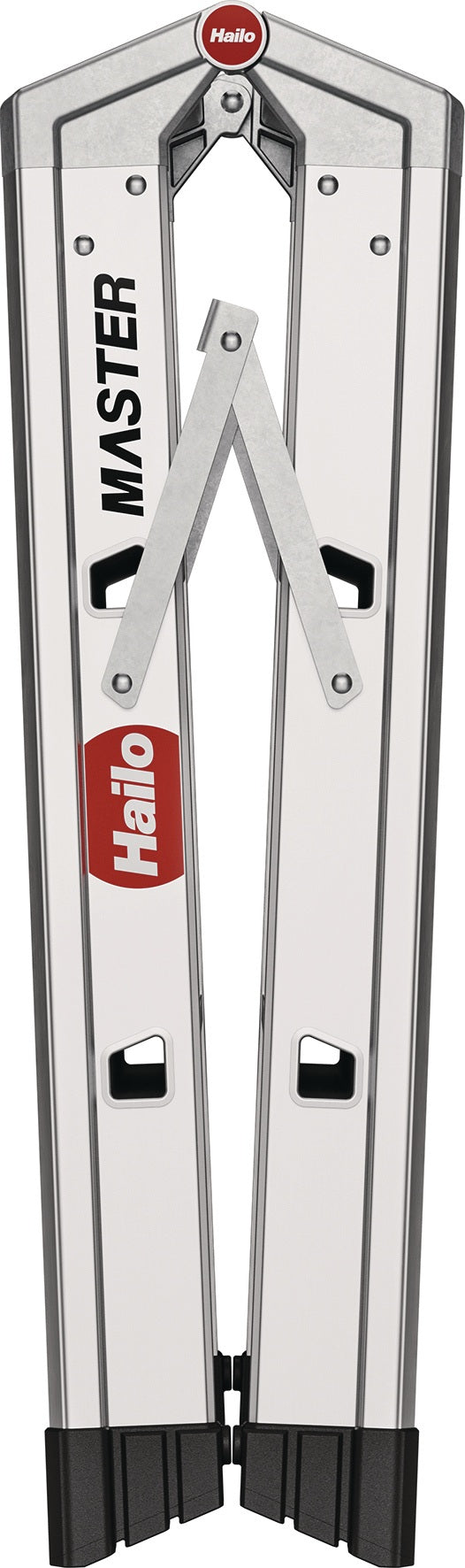 HAILO Stahlrohr-Tritt Master D80 mit 2 Stufen und Plattform, 470 mm Arbeitshöhe, Aluminium