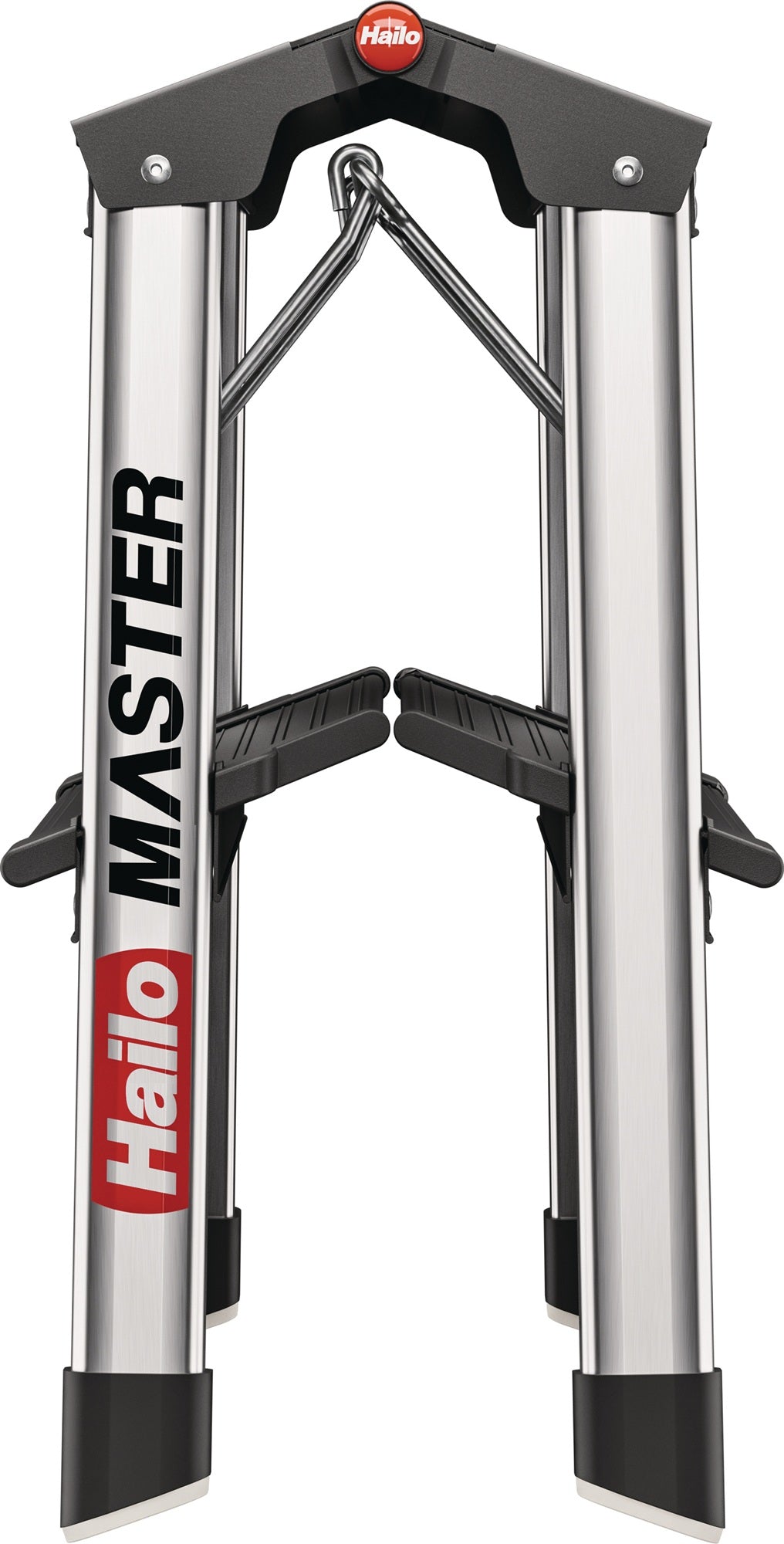 HAILO Stahlrohr-Tritt Master D70 – 2 Stufen, Plattformhöhe 400 mm, bis 150 kg