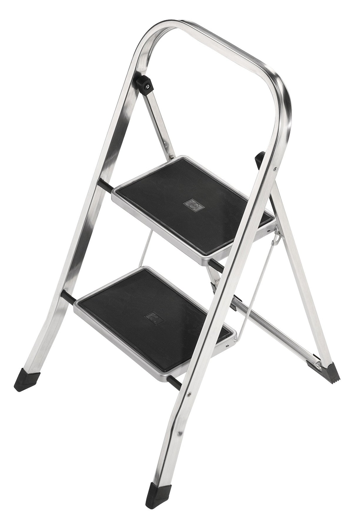 HAILO Klapptritt K70 mit 2 Stufen und Plattform, Aluminium, Stahl-Stufen, 150 kg
