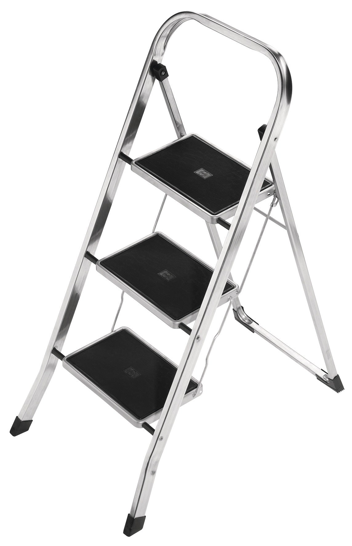 HAILO Klapptritt K70 mit 2 Stufen und Plattform, Aluminium, Stahl-Stufen, 150 kg