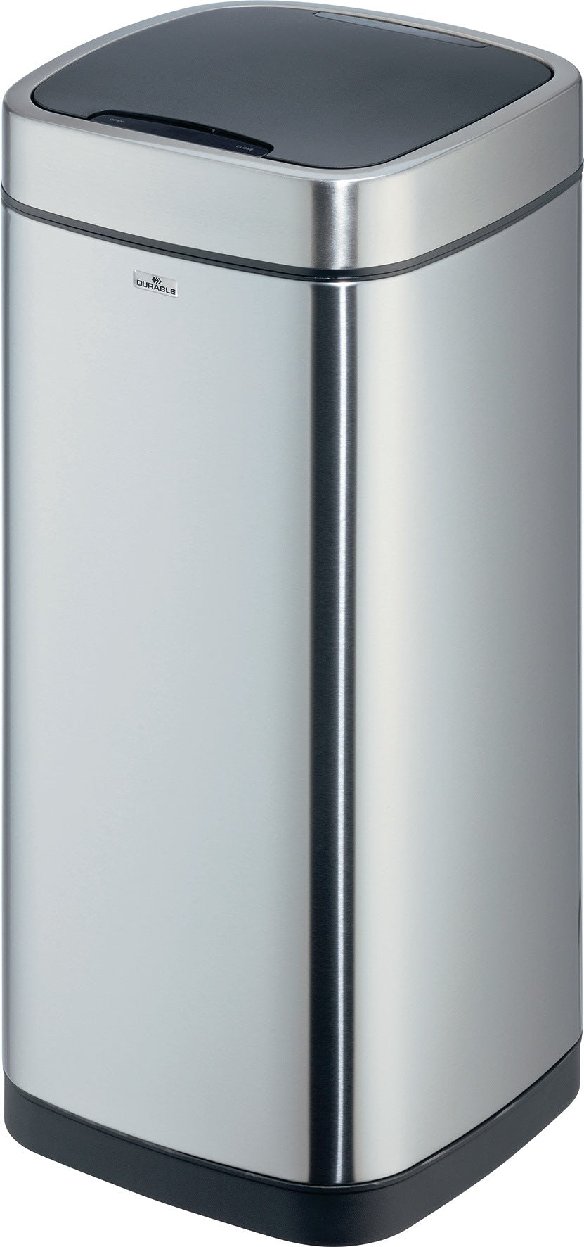 DURABLE Abfallsammler NO TOUCH 12L – Sensor-Tretabfallsammler Edelstahl metallic silber