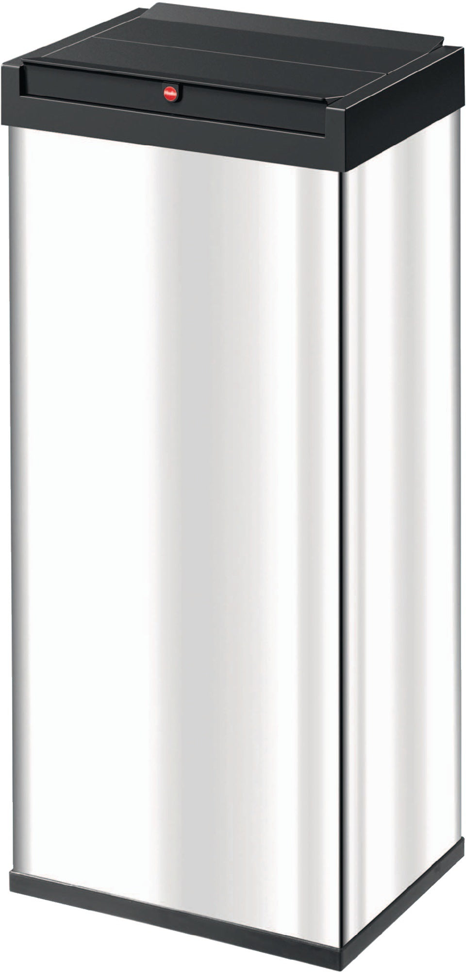 HAILO Abfallbehälter 52 l – Weiß, Stahlblech, Schwingdeckel, 763 x 339 x 260 mm