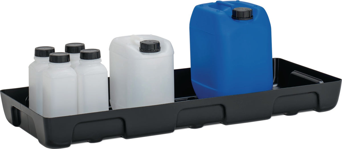 CEMO Regalwanne 21 l PE – Auffangwanne für Kleingebinde, 976 x 395 x 95 mm, DIBt-Zulassung
