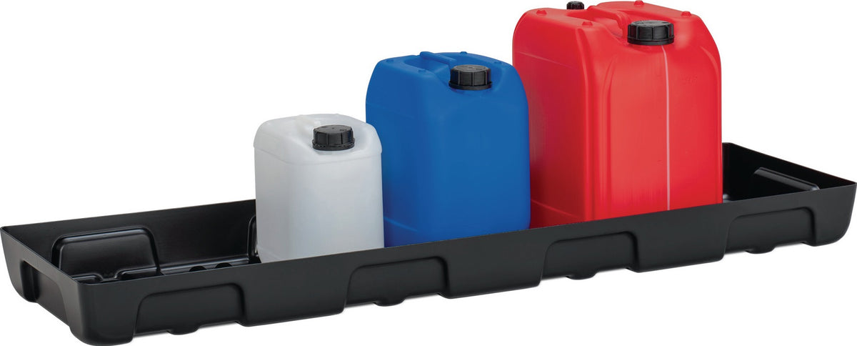 CEMO Regalwanne 21 l PE – Auffangwanne für Kleingebinde, 976 x 395 x 95 mm, DIBt-Zulassung