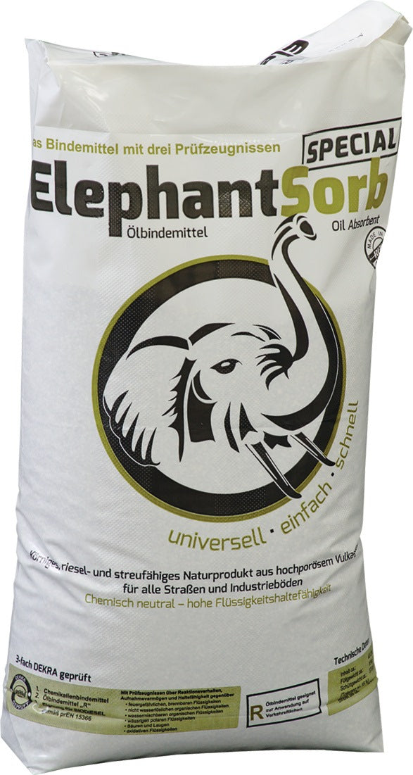 RAW Elephant Sorb Spezial Ölbindemittel 40 l Sack – Vulkangestein, Typ R, chemisch neutral