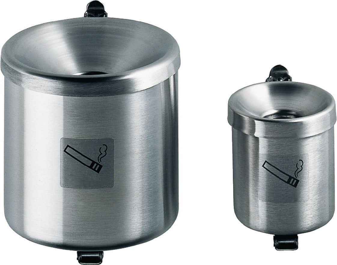 TKG Sicherheitswandascher Ø180xH410mm silberfarbig – Edelstahl Wandmodell mit Kippvorrichtung