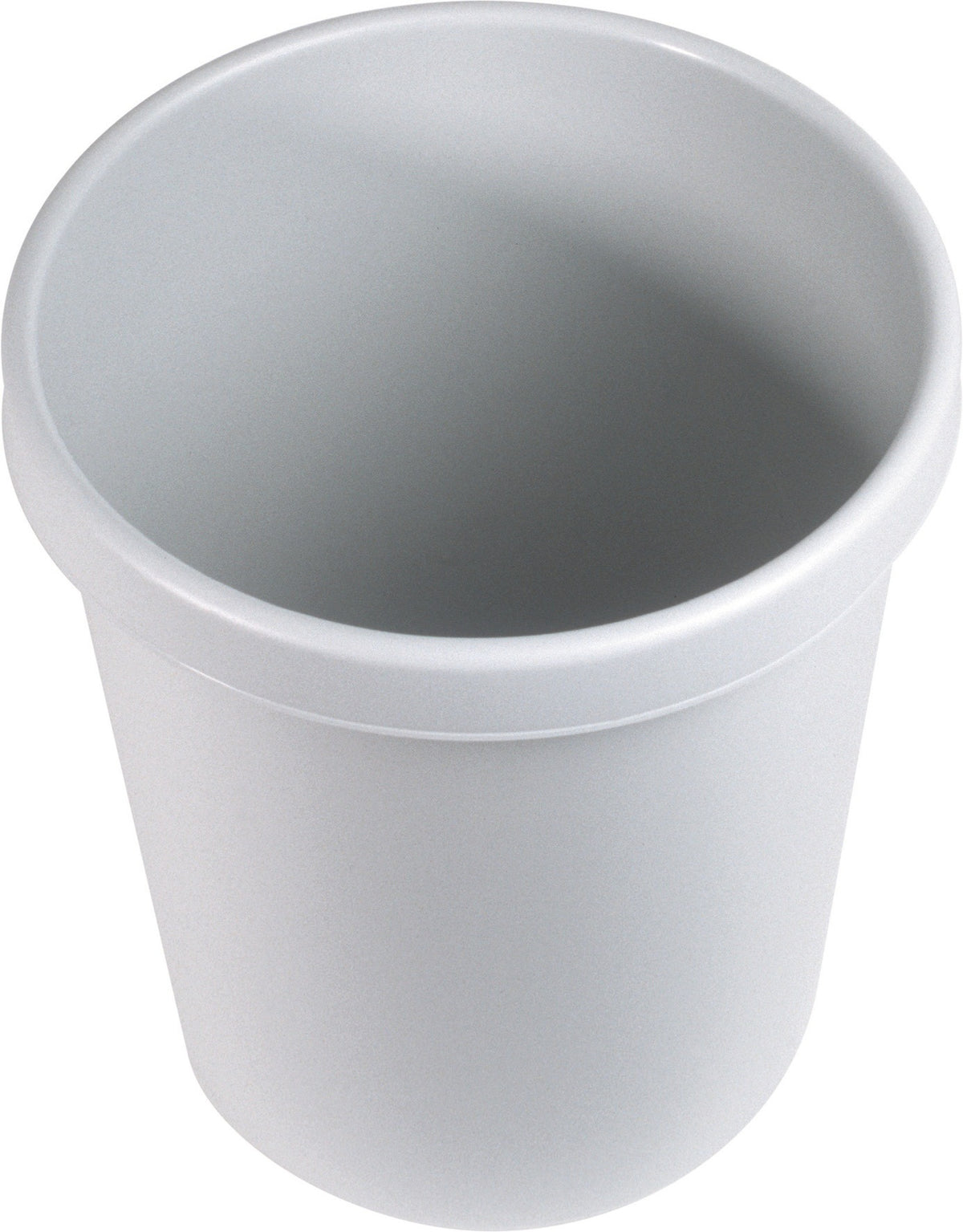 HELIT Papierkorb 18 l mit Griffrand, lichtgrau, Ø 315 mm, 6er-Pack